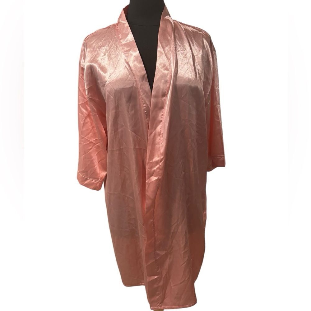 Pink “Maid of Honor” Gold Monogrammed Bridal Shower Robe-size Large